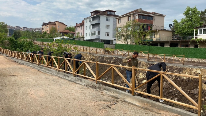 Damlar Vadisi Millet Bahçesinde çalışmalar devam ediyor