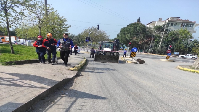 Delinen doğal gaz borusu ekipleri harekete geçirdi