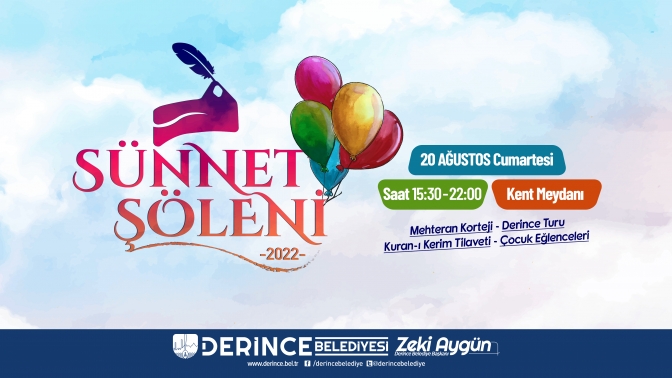 Derince’de Sünnet Şöleni 20 Ağustos’ta