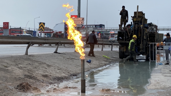 Kartepede yer altından yine gaz çıktı