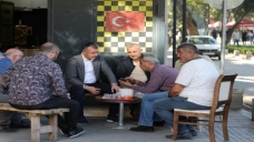 Büyükakın ile Atakan Taksi esnafının keyifli sohbeti