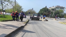 Delinen doğal gaz borusu ekipleri harekete geçirdi