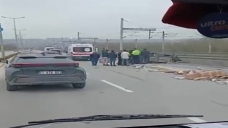 Kağıt toplayıcısının kullandığı motor yan yattı