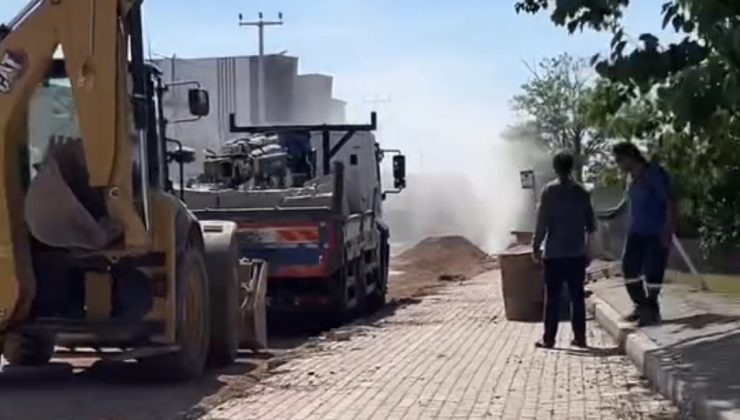 Sarımeşe’de Doğalgaz Borusu Patladı