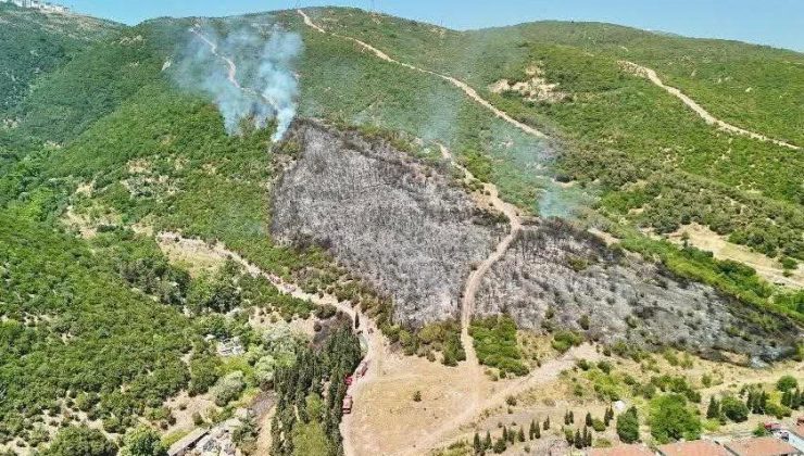 Körfez’de Yanan Yer Havadan Görüntülendi