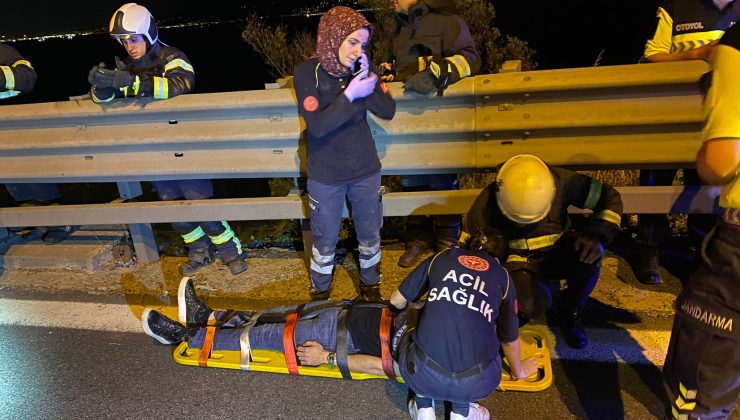 Dilovası’nda Dehşet Anları: Sürücü Viyadükten Atladı