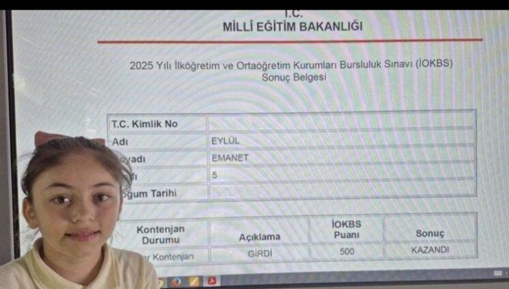Bursluluk sınavı Türkiye birincisi Kandıra’dan