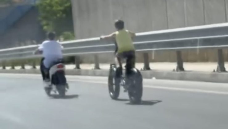 Çocuk Yaştaki Sürücüler Kasksız Elektrikli Araç Kullandı