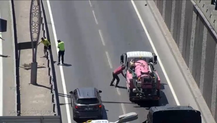 Seka Tüneli Çıkışında Trafiği Bir Yavru Kedi Durdurdu