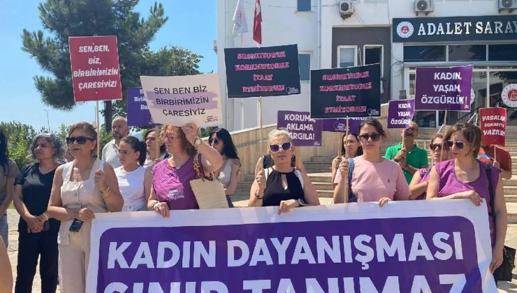 Kadınlar Körfez Adliyesi Önünde Ses Yükseltti
