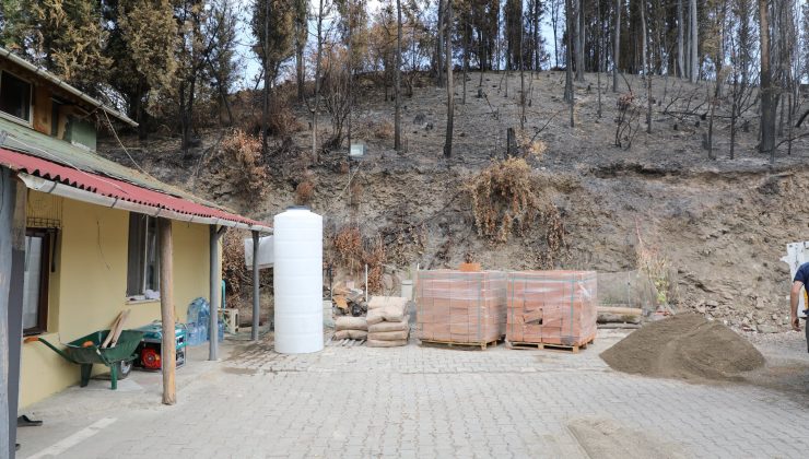 Çalık, Yangında Ahırı Yanan Aileye Yardım Etti